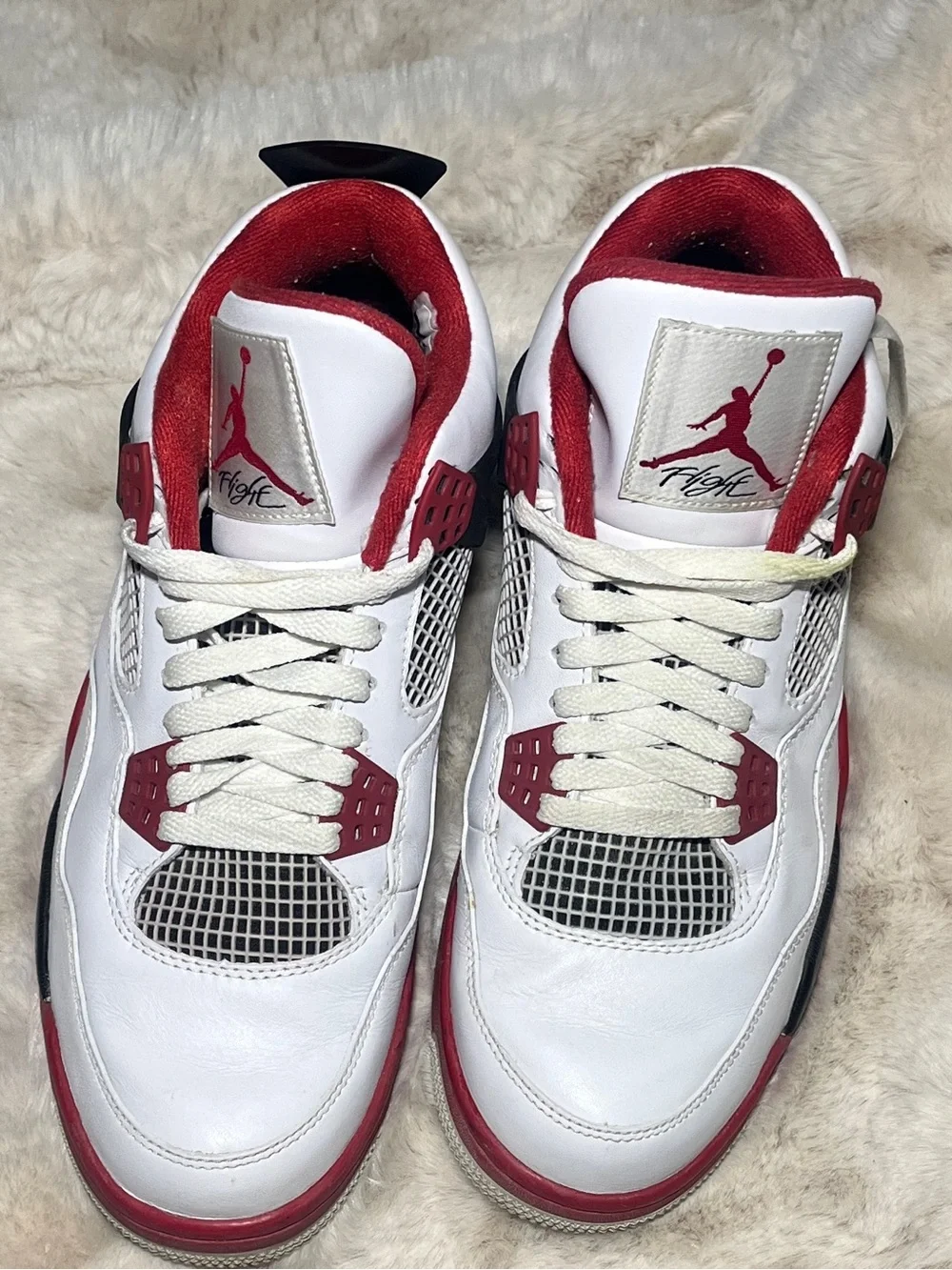 Air Jordan 4 Retro Fire Red 2012 Size 9.5 White Varsity Red Black w/ Box
